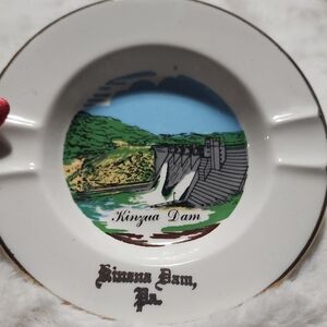Kinzua Dam Souvenir Plate / Ashtray. Vintage.